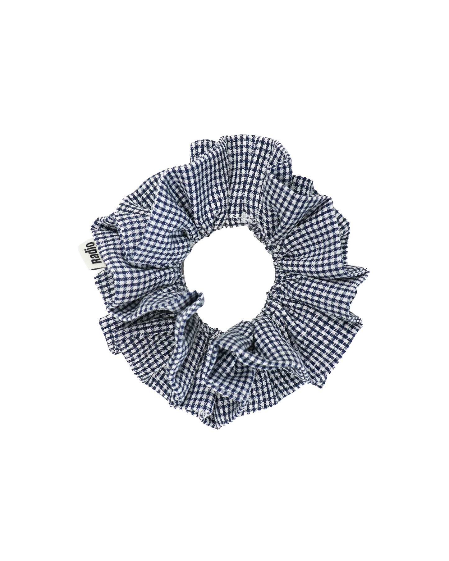navy ruffle scrunchie