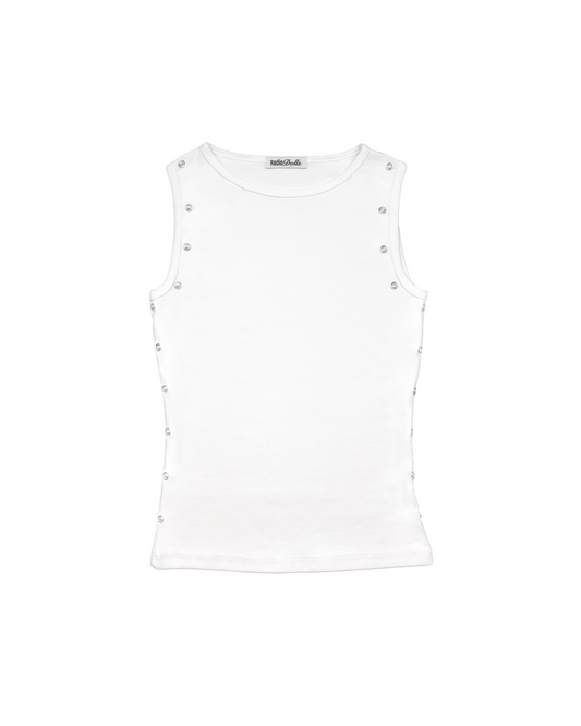 white studded tank