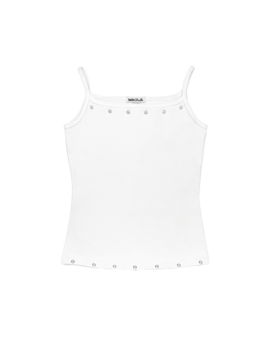 white studded cami