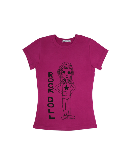 "rock doll" baby tee