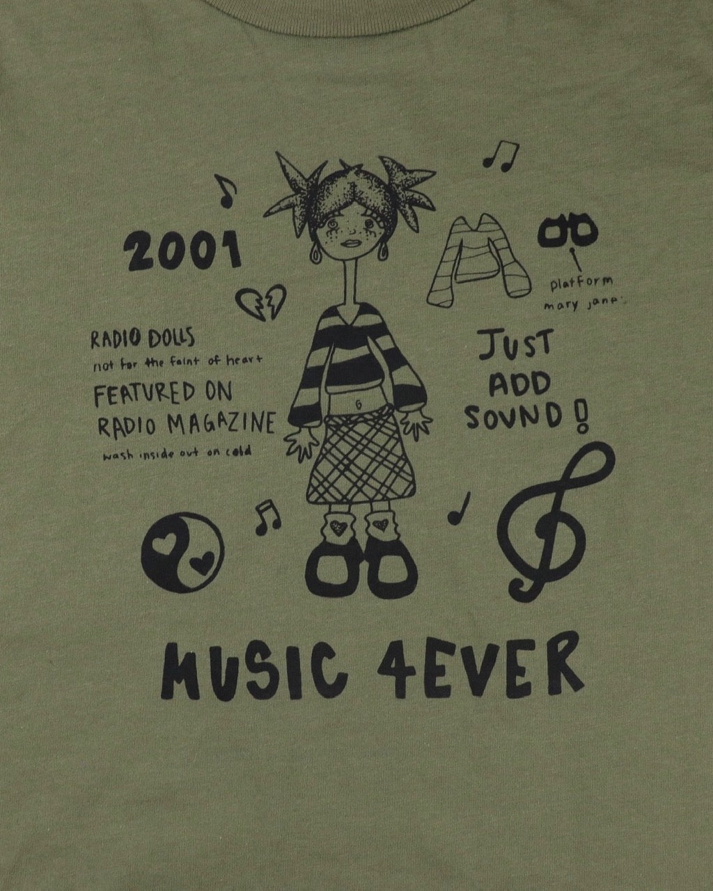 "MUSIC 4EVER" baby tee