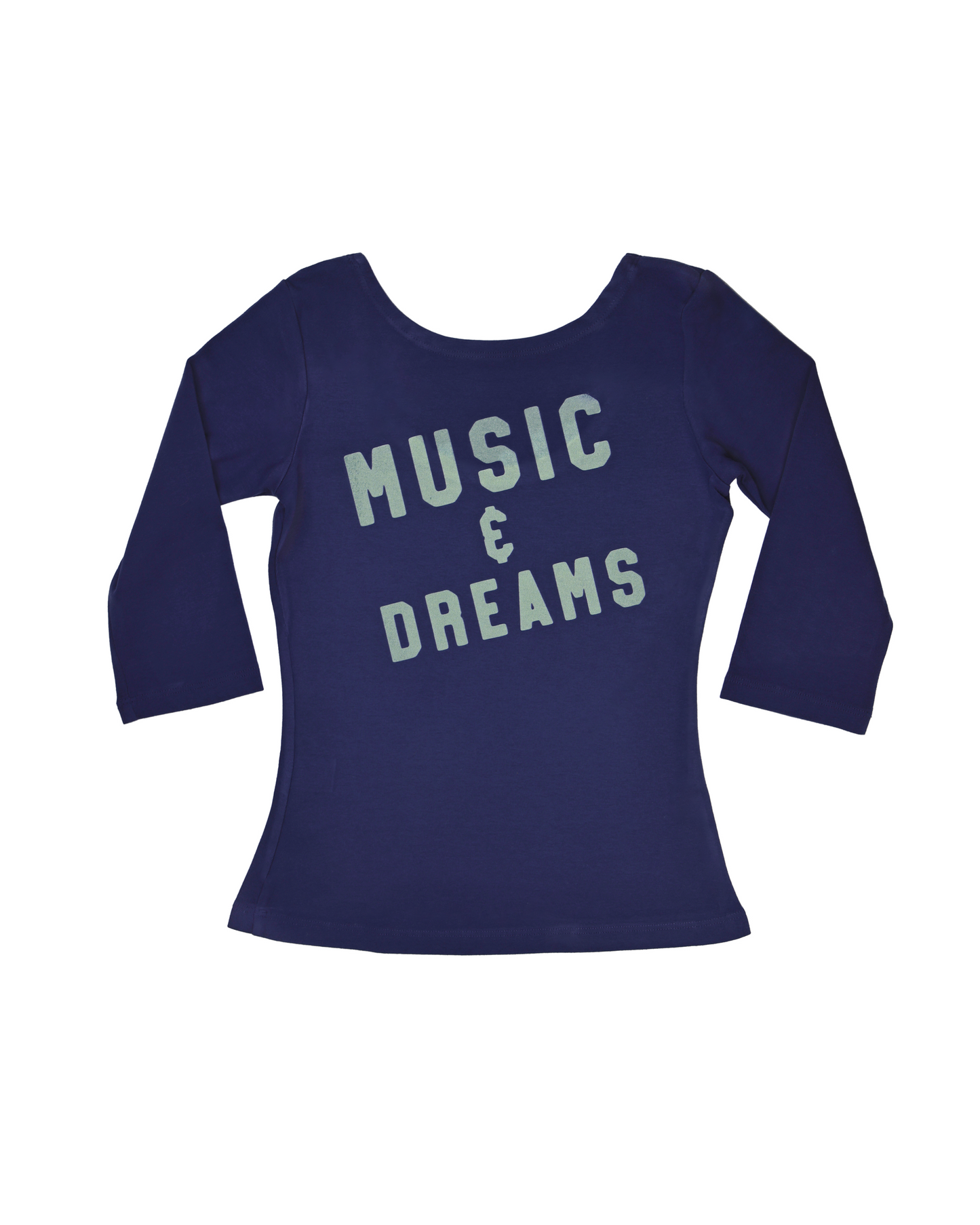 "music & dreams" reversible 3/4 sleeve