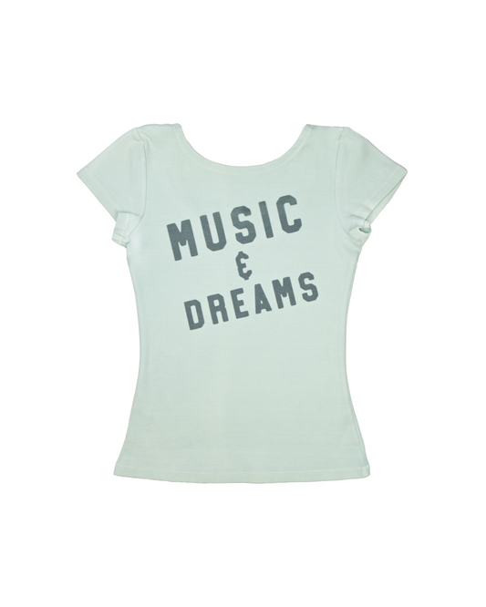 "music & dreams" reversible tee