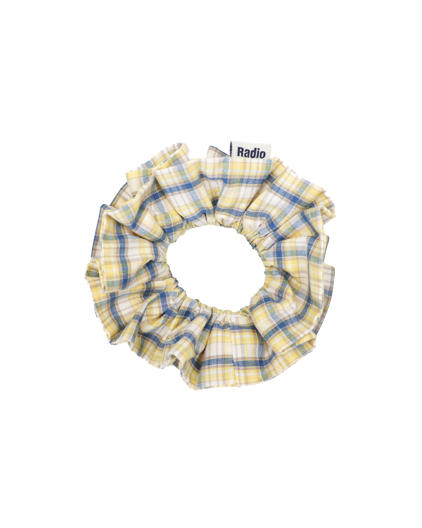 plaid ruffle scrunchie