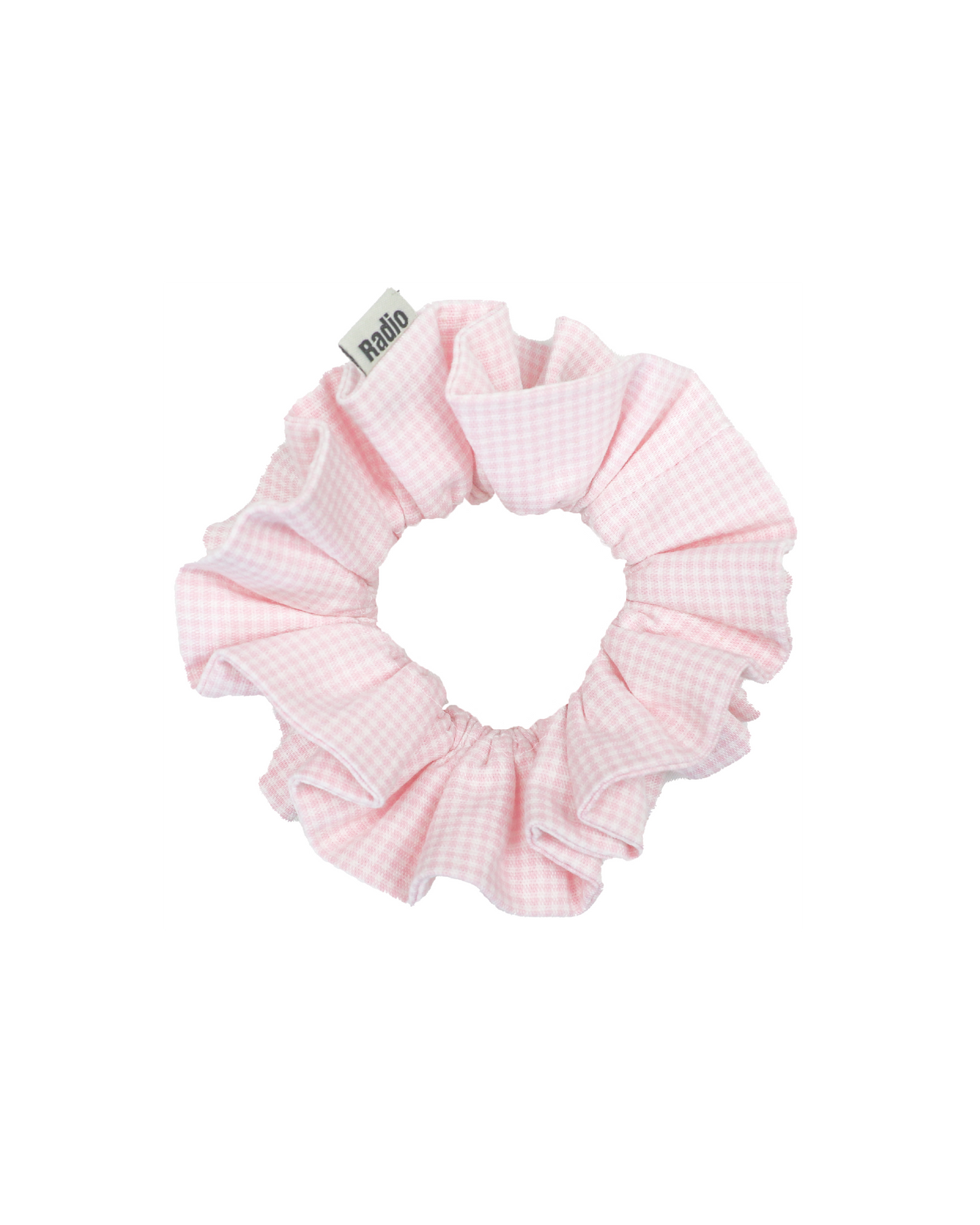 pink ruffle scrunchie